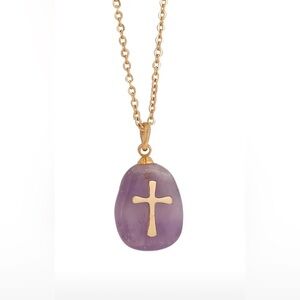 NEW Dainty Blue & Purple Cross Pendant Necklaces